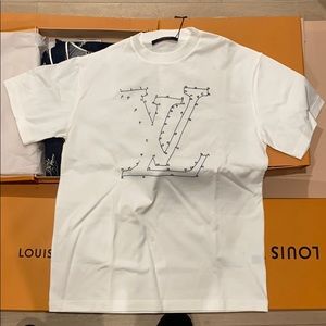 LV stitch print and embroidered